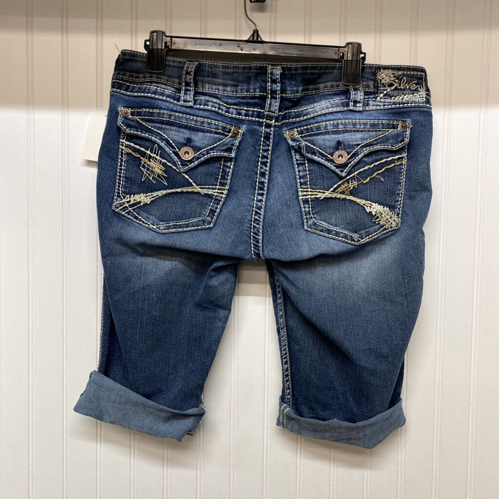 DENIM CUFFED BERMUDA SHORTS