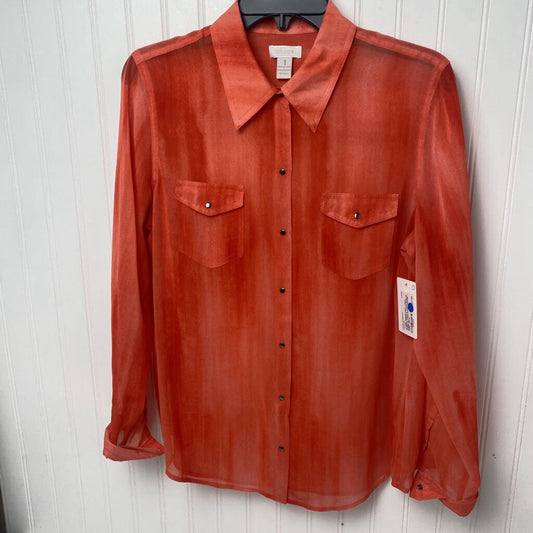 *LONG SLEEVE SHEER BUTTON DOWN