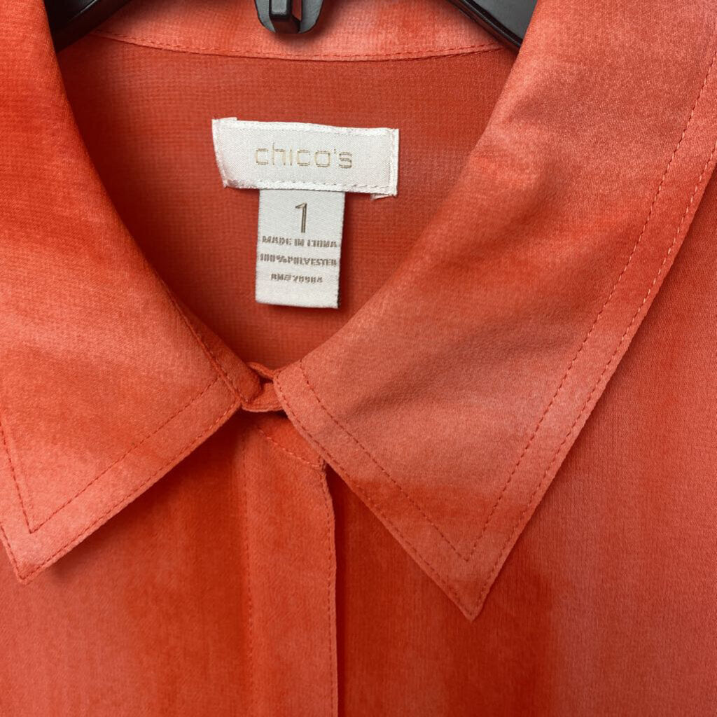 *LONG SLEEVE SHEER BUTTON DOWN