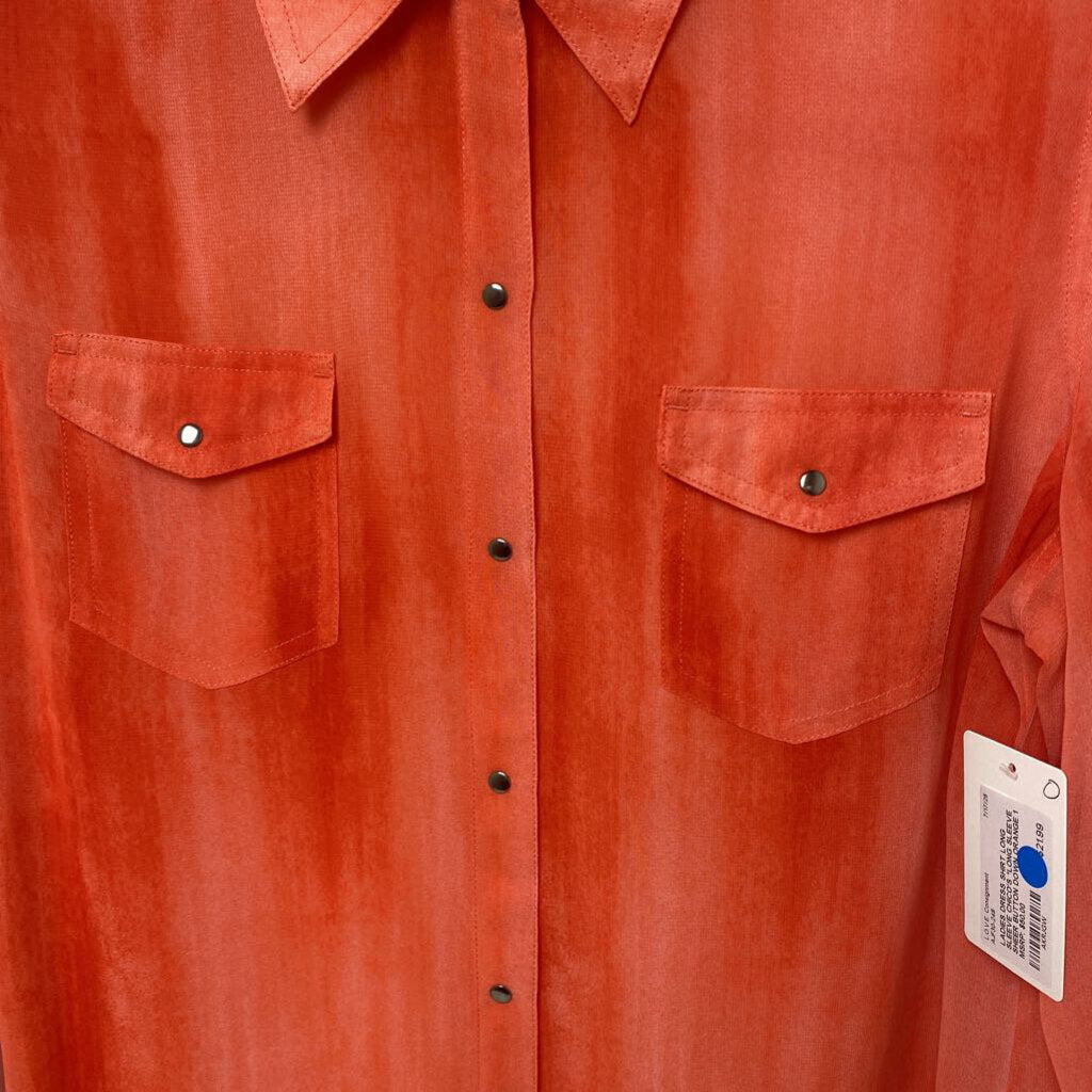 *LONG SLEEVE SHEER BUTTON DOWN