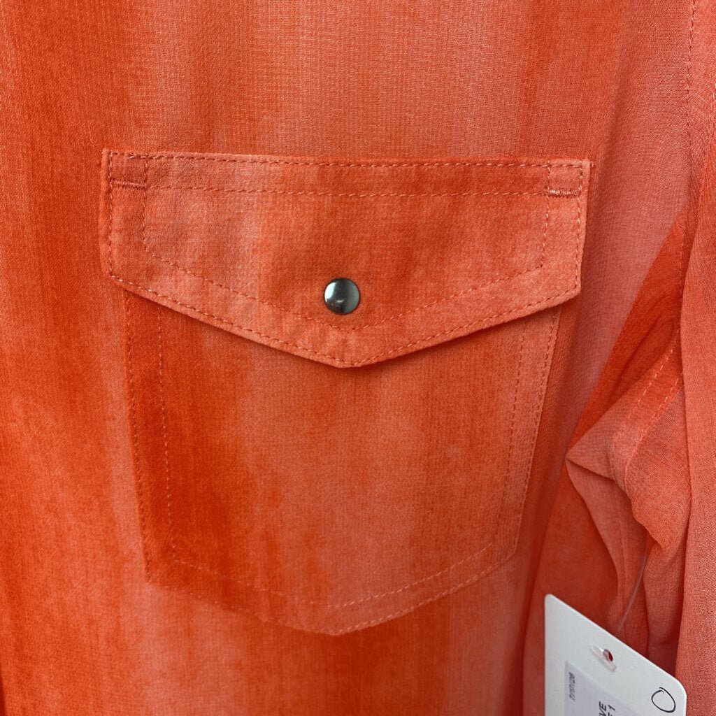 *LONG SLEEVE SHEER BUTTON DOWN