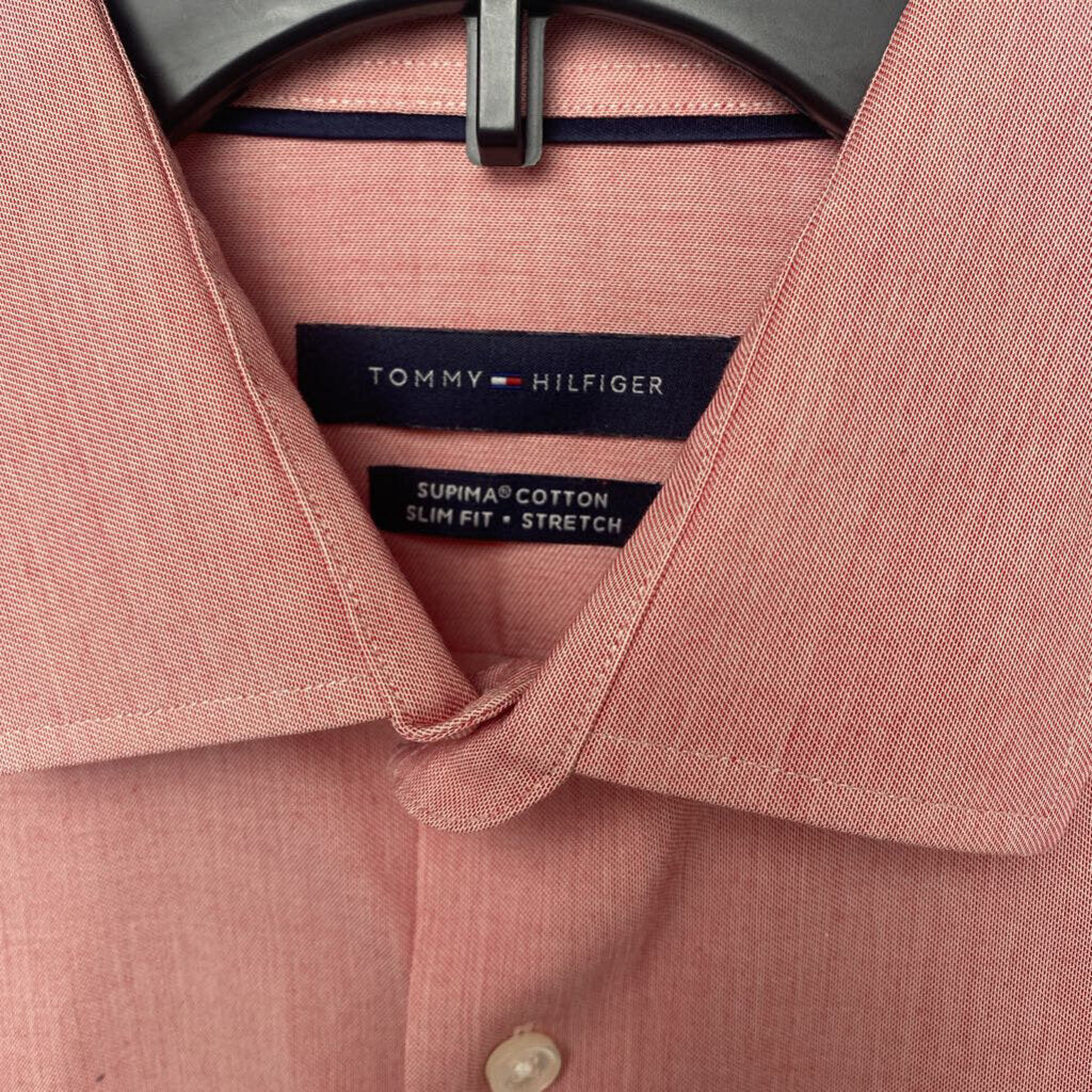 *LONG SLEEVE BUTTON DOWN SOLID RED