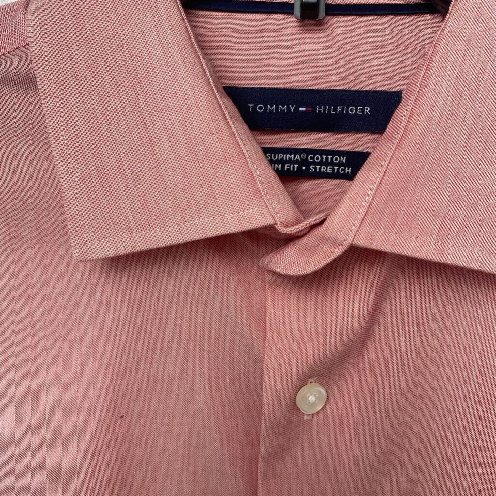 *LONG SLEEVE BUTTON DOWN SOLID RED