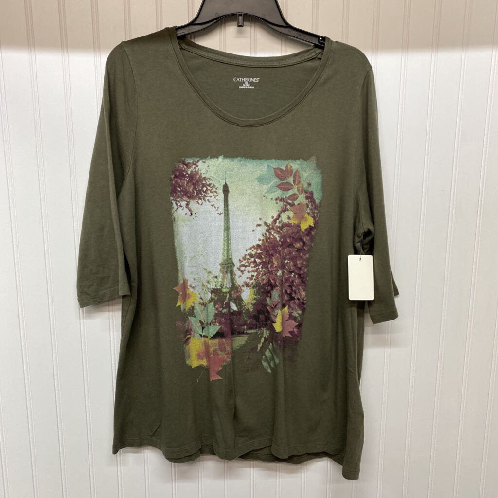 GREEN GRAPHIC T