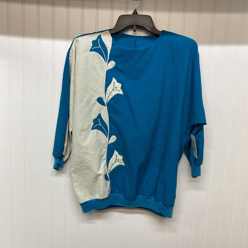 BLUE/WHITE DRESS TOP