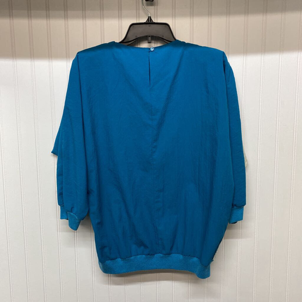 BLUE/WHITE DRESS TOP