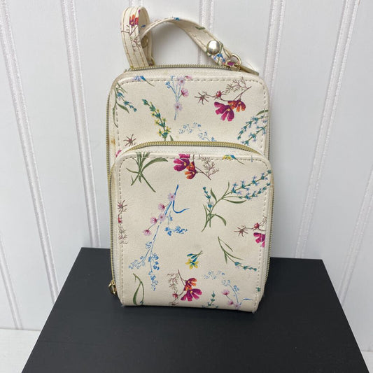 FULL ZIP FLORAL WALLET ON STRAP