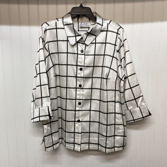 WHITE/BLACK DRESS TOP
