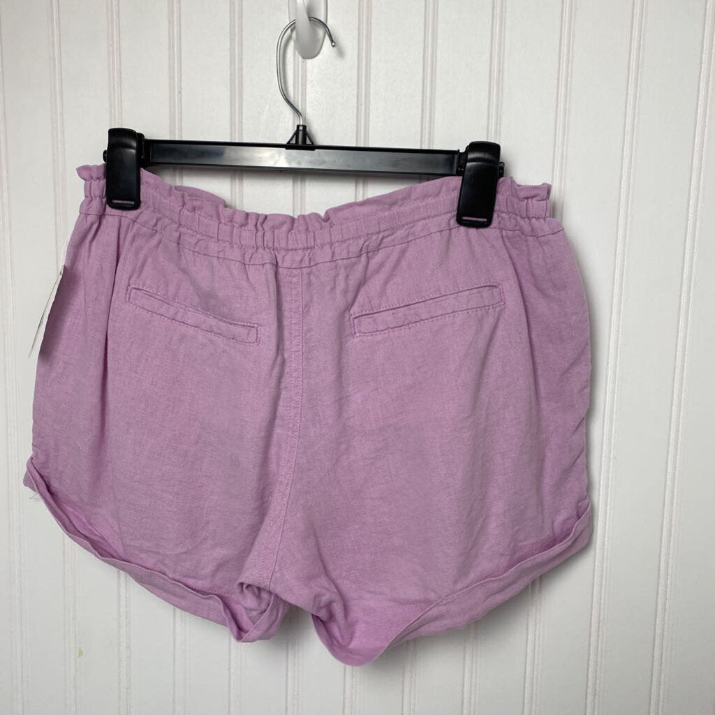 CUFFED LINEN SHORTS