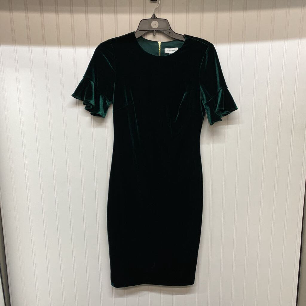 GREEN SATIN DRESS