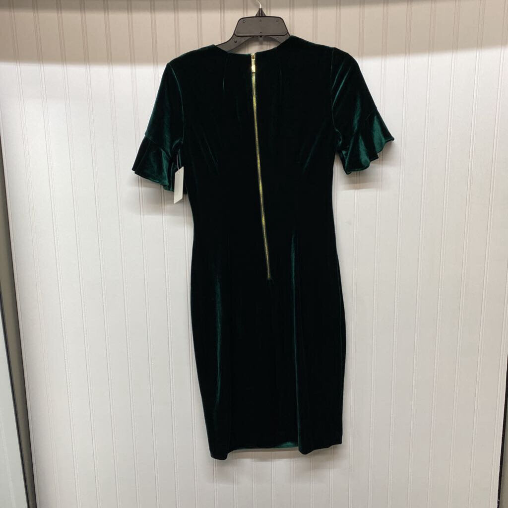 GREEN SATIN DRESS