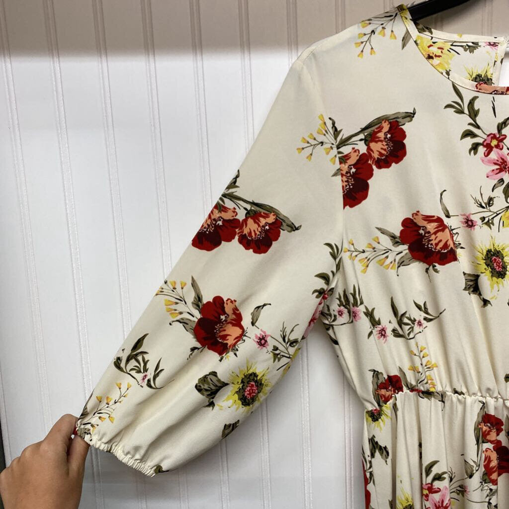 FLORAL PRINT LONG DRESS
