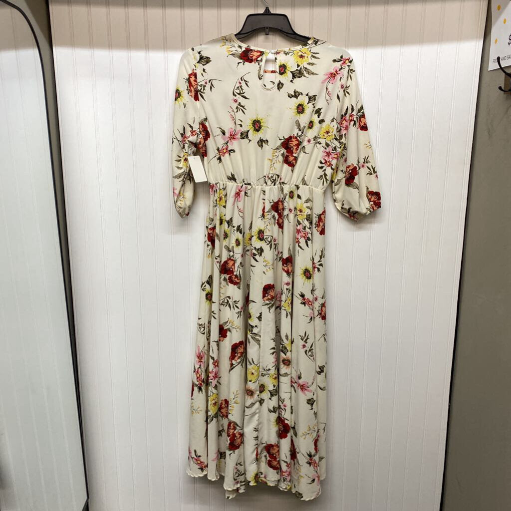 FLORAL PRINT LONG DRESS