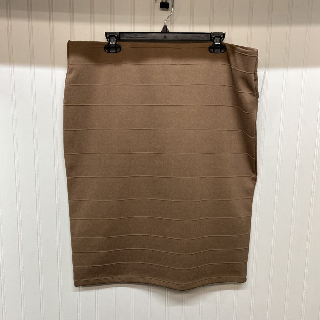 BROWN PENCIL SKIRT