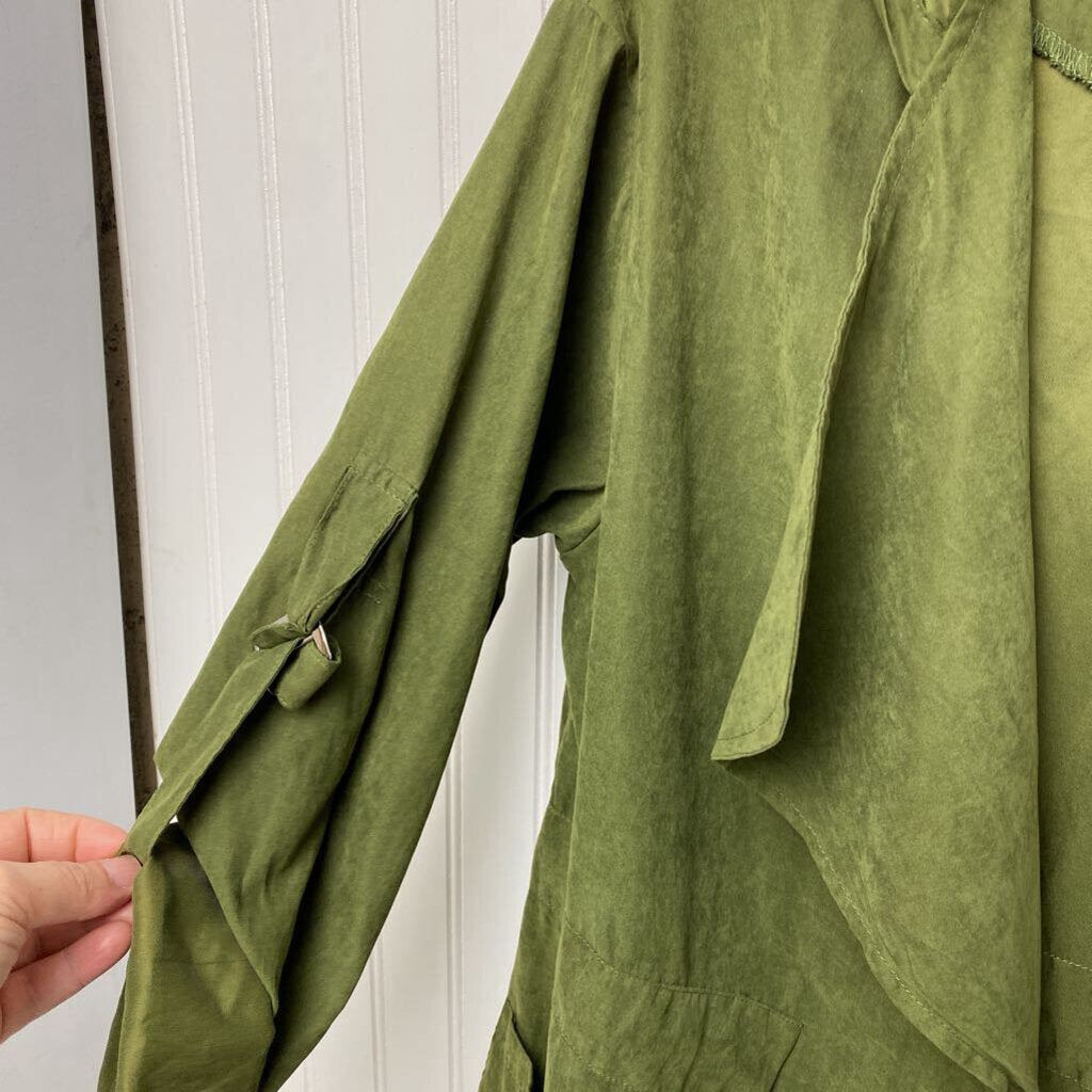 *OPEN FRONT JACKET WITH DRAWSTRING