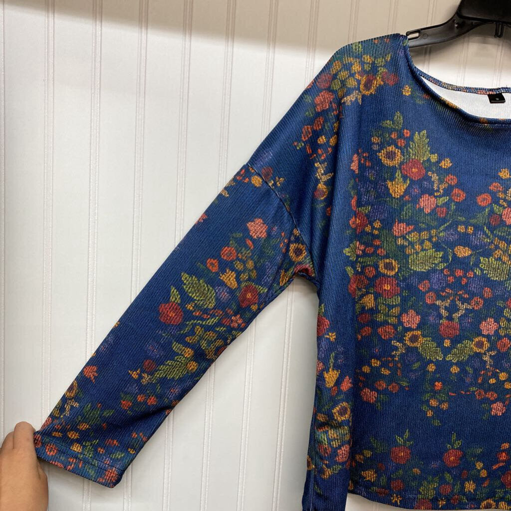 FLORAL PRINT LONG SLEEVE TOP