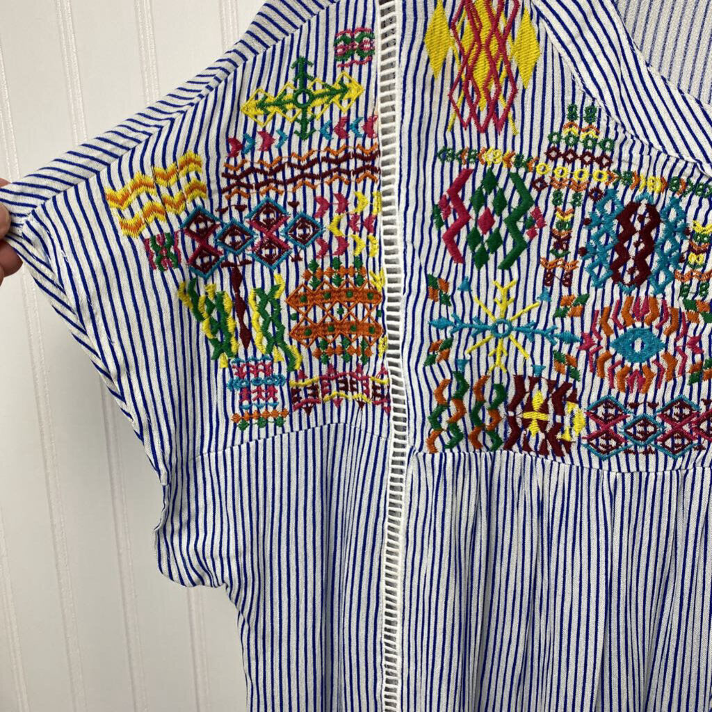 *SHORT SLEEVE STRIPE WITH EMBORDIE