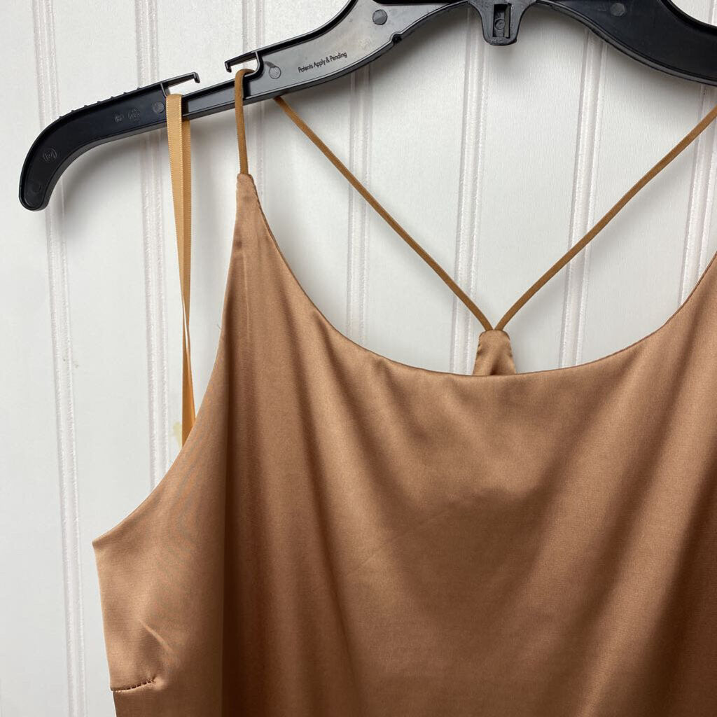 *SATIN HALTER TANK TOP