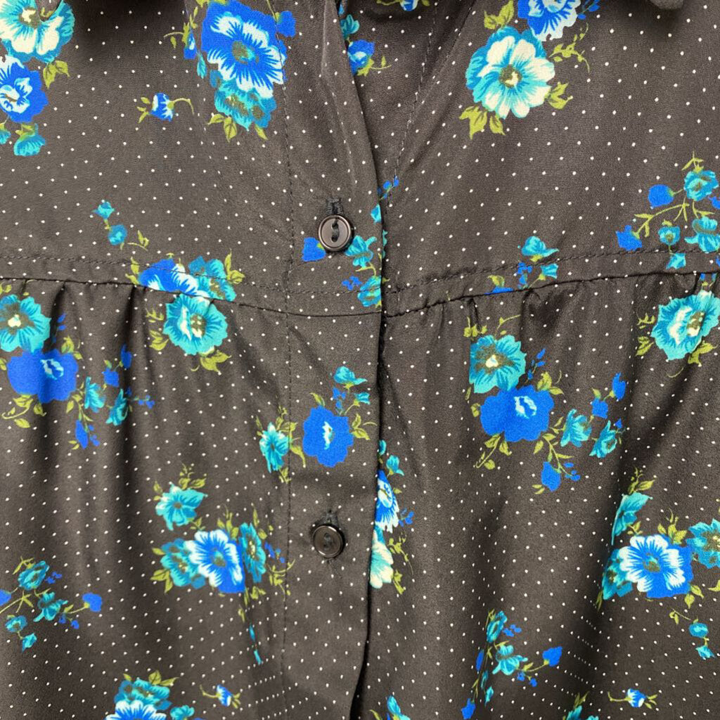 *BUTTON UP COLLAR SLEEVELESS FLORAL