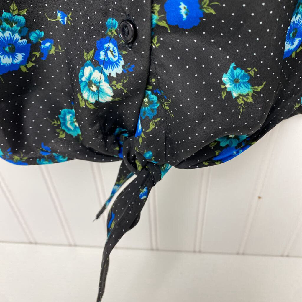 *BUTTON UP COLLAR SLEEVELESS FLORAL