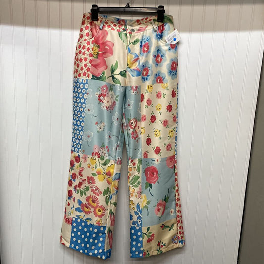 *FLORAL PATTERN WIDE LEG PANT