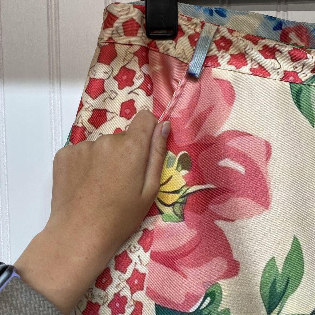 *FLORAL PATTERN WIDE LEG PANT