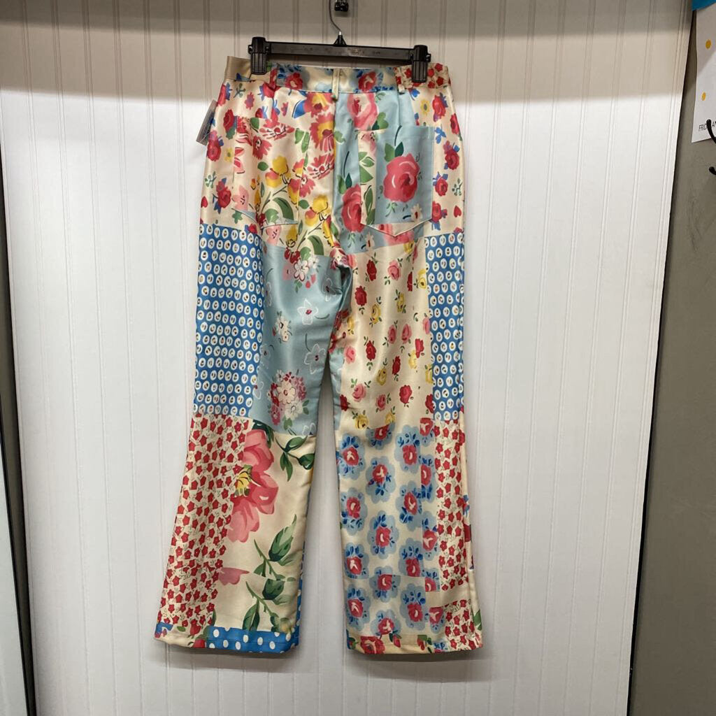 *FLORAL PATTERN WIDE LEG PANT
