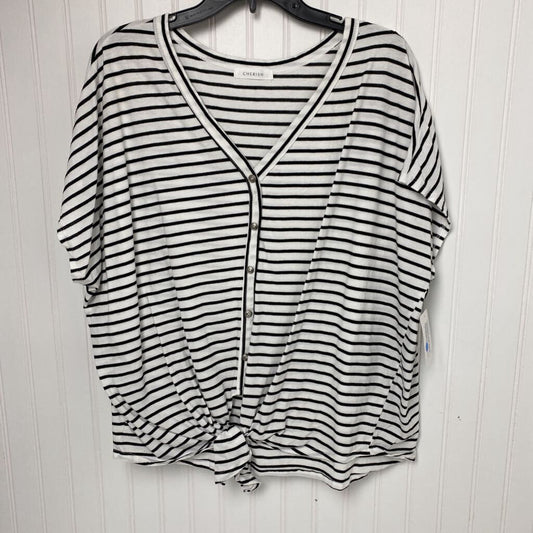 SHORT SLEEVE BUTTON UP TOP