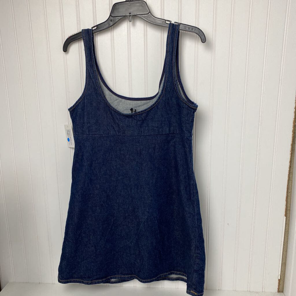 SLEEVELESS DENIM SHORT DRESS