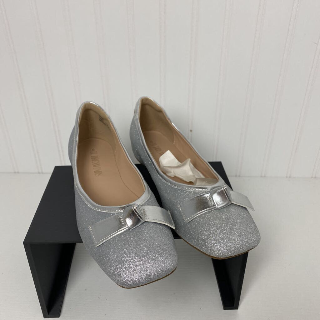 SILVER GLITTER FLATS