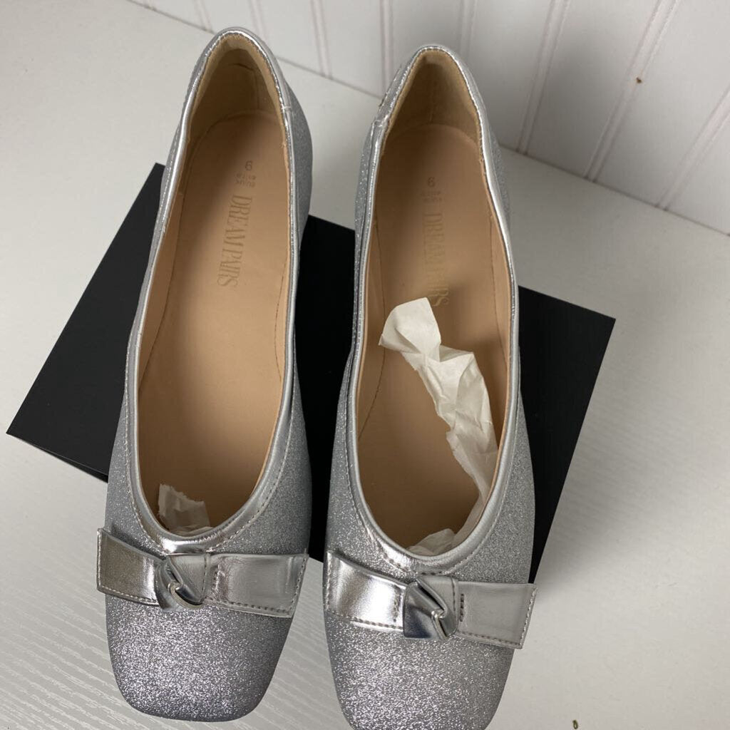 SILVER GLITTER FLATS