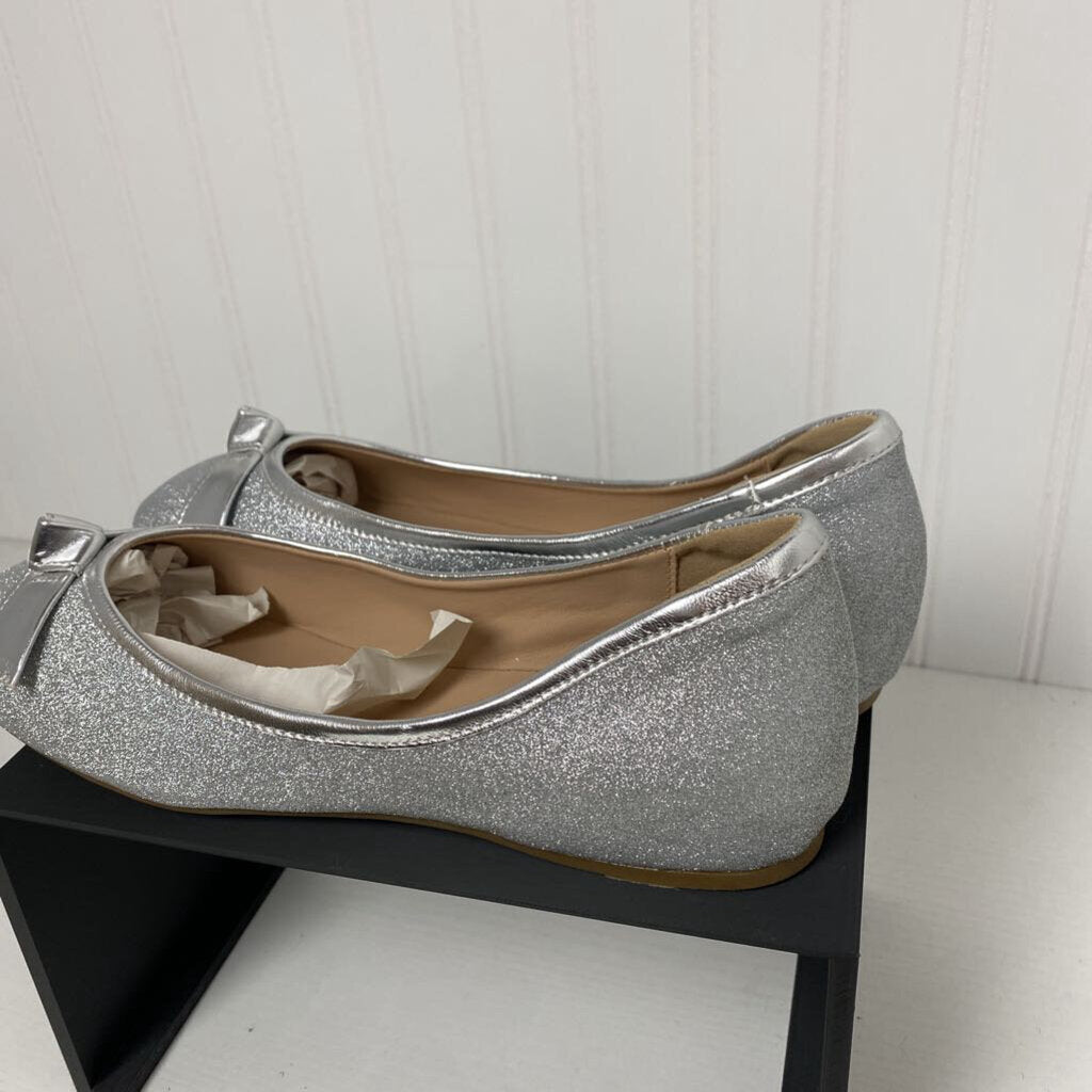 SILVER GLITTER FLATS