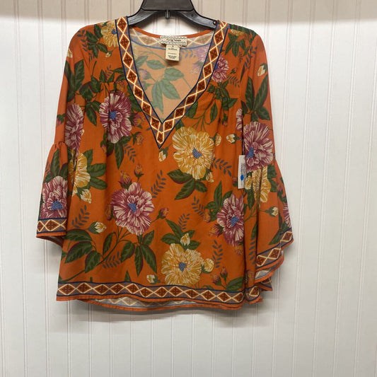 FLORAL WIDE SLEEVED TOP