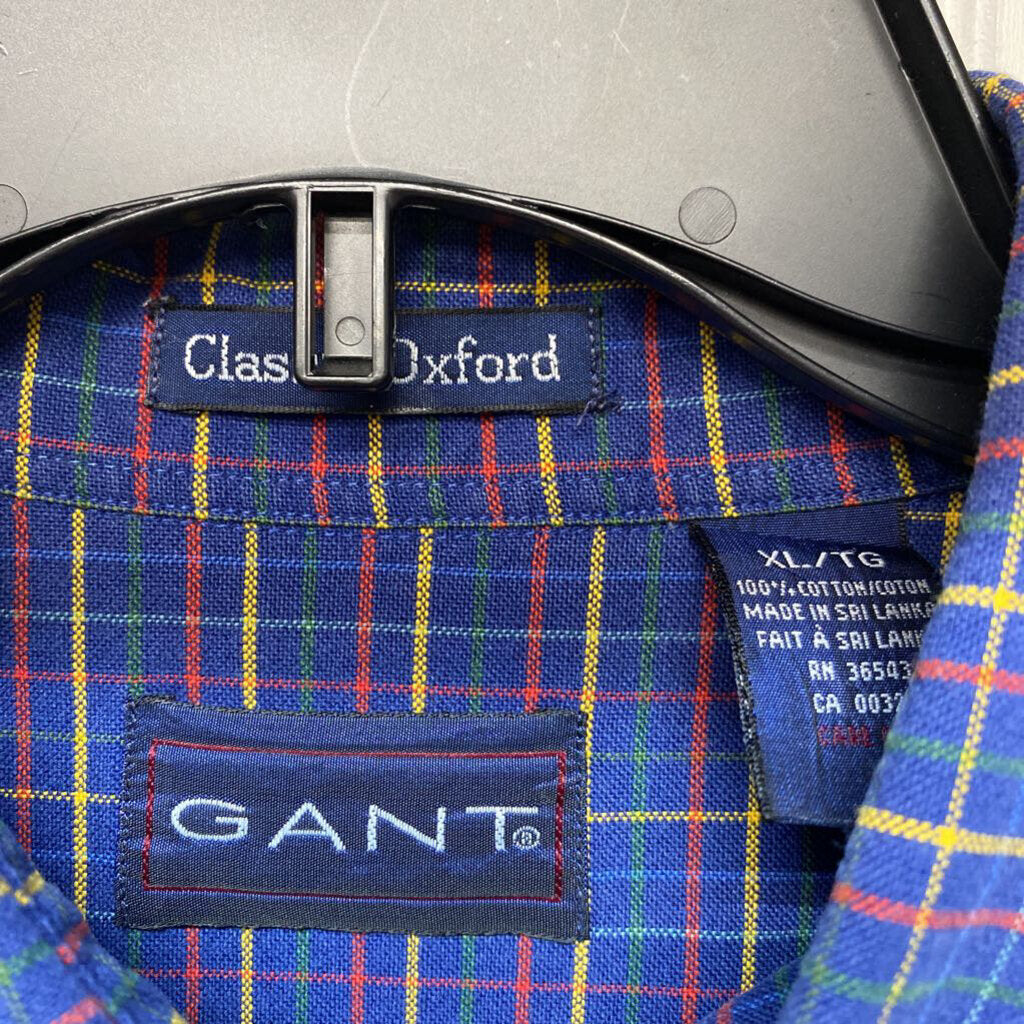 BLUE PLAID DRESS SHIRT