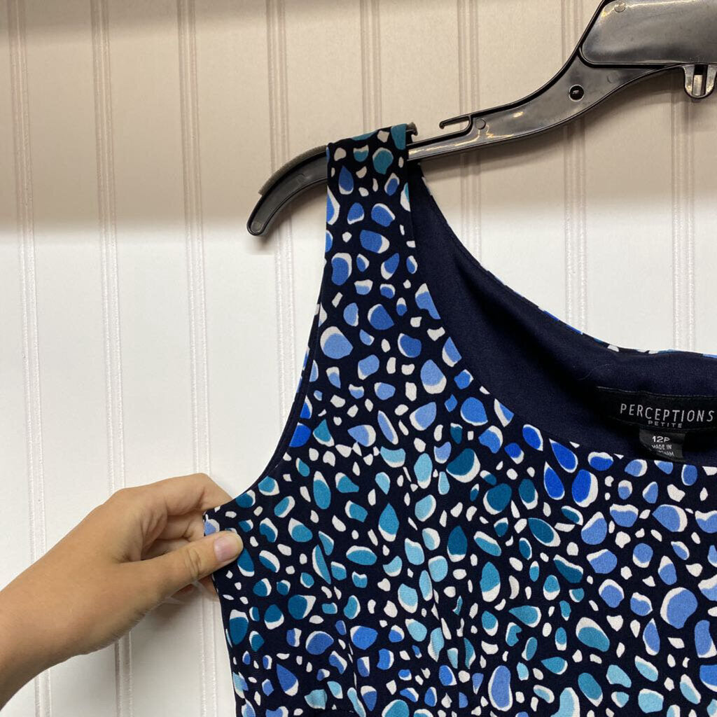 BLUE/BLACK SHORT DRESS