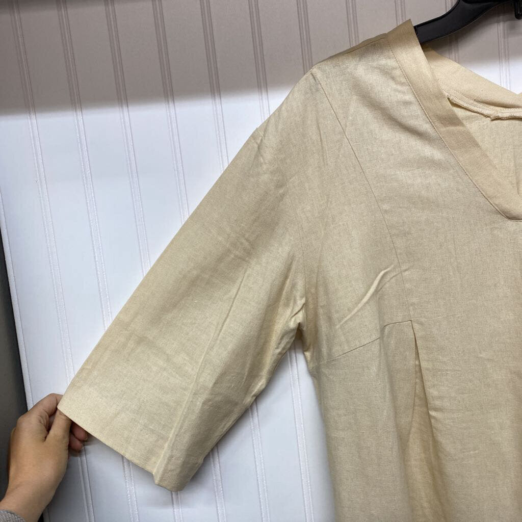 3/4 SLEEVE LINEN SHIRT