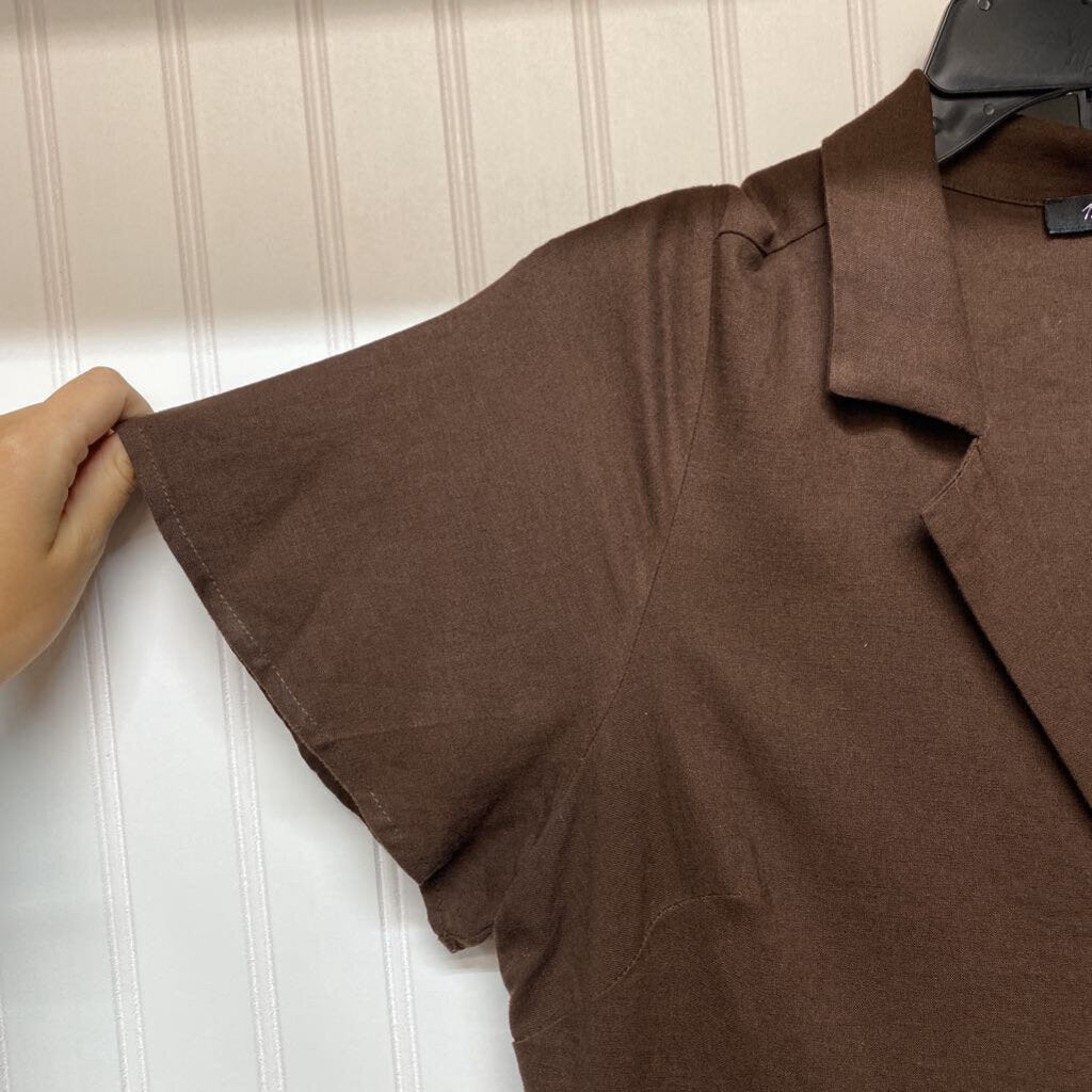 SHORT SLEEVE BUTTON UP DRESS