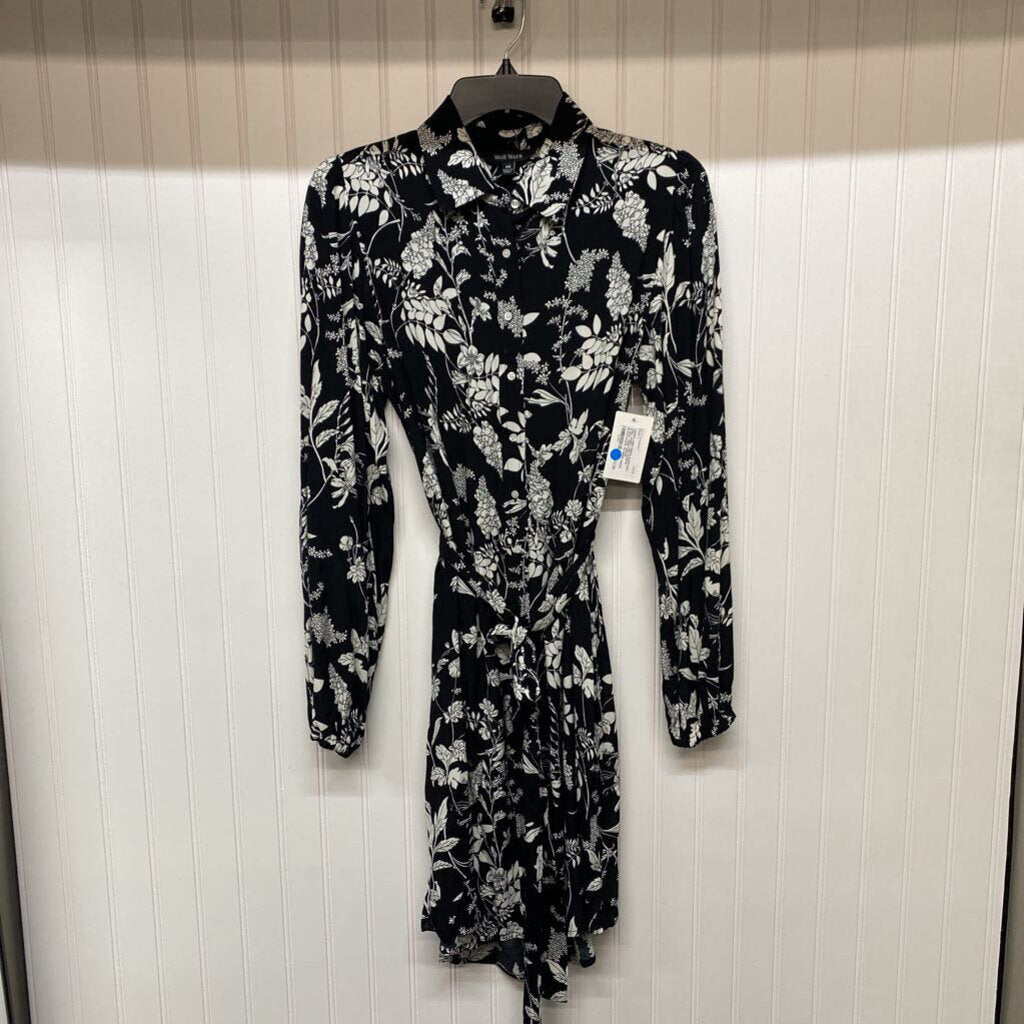 LONG SLEEVE FLORAL PRINT DRESS