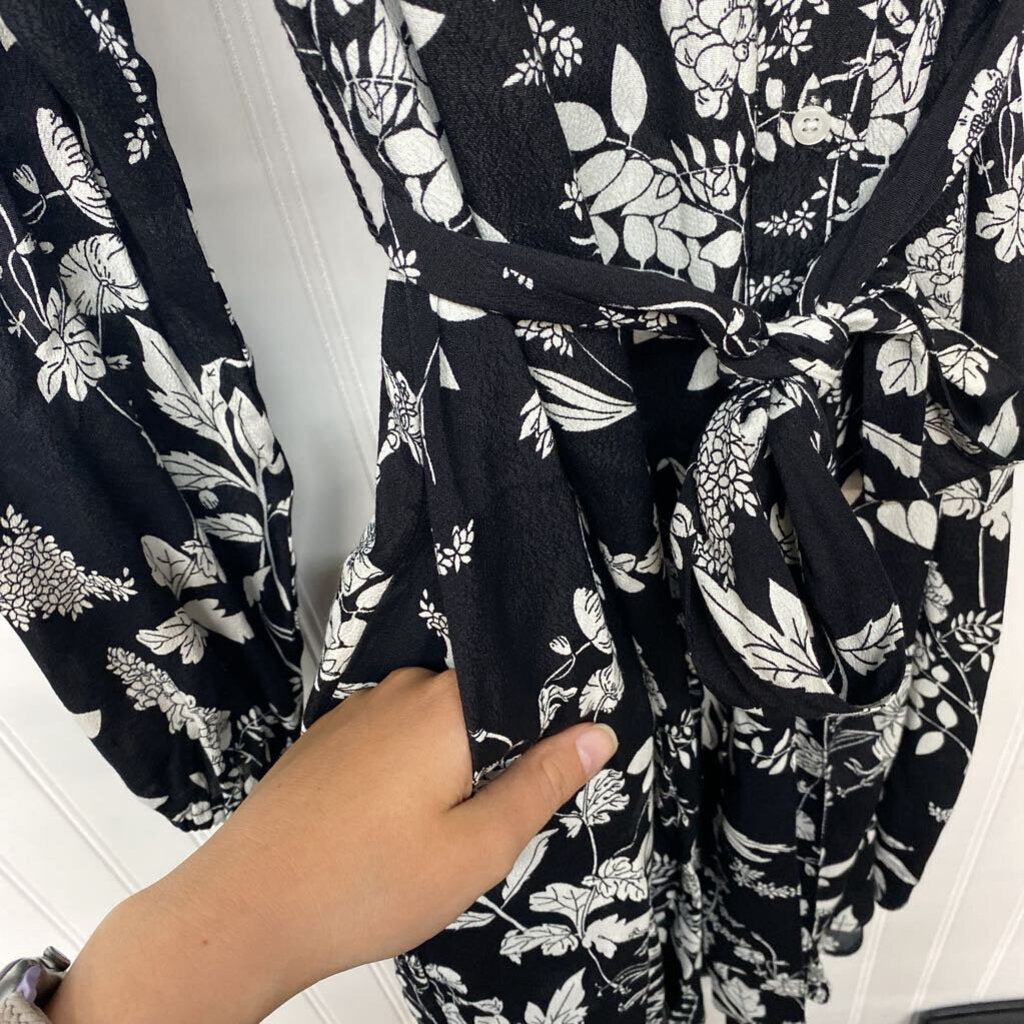 LONG SLEEVE FLORAL PRINT DRESS