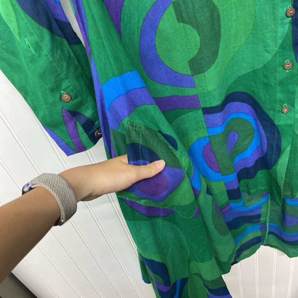 LONG SLEEVE BUTTON UP DRESS