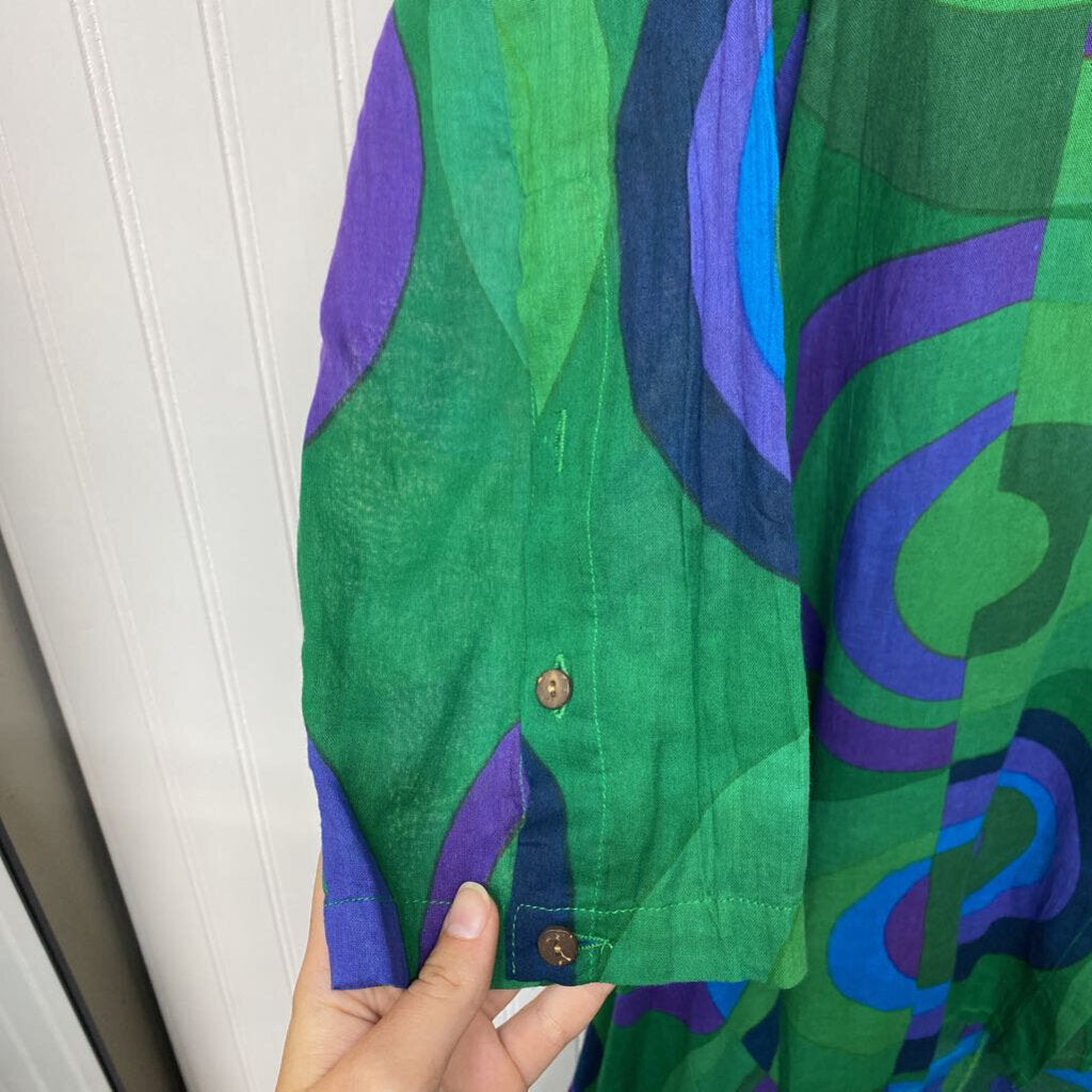 LONG SLEEVE BUTTON UP DRESS