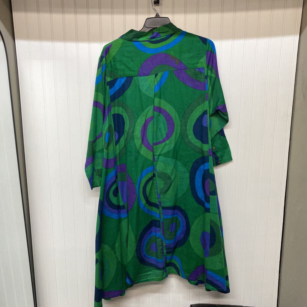 LONG SLEEVE BUTTON UP DRESS