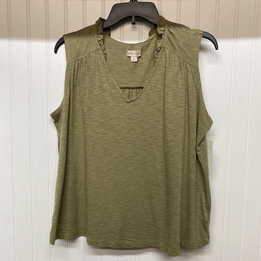 RUFFLED SLEEVLESS TOP