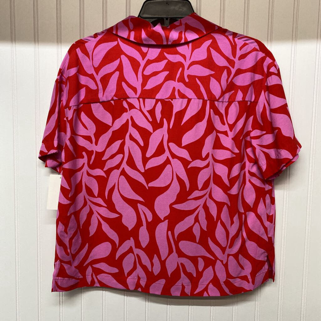 RED AND PINK BUTTON DOWN