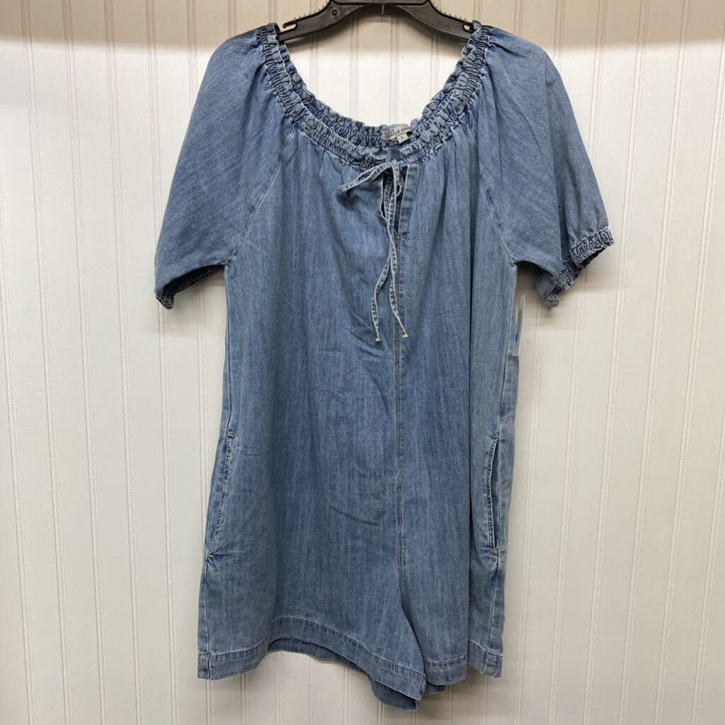 SHORT SLEEVED DENIM DRESS