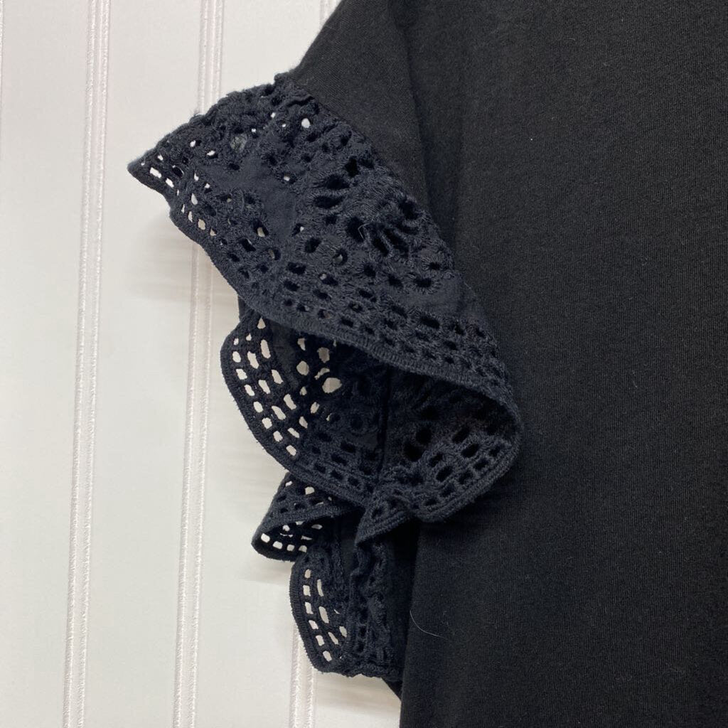 SHORT SLEEVE KNIT TOP