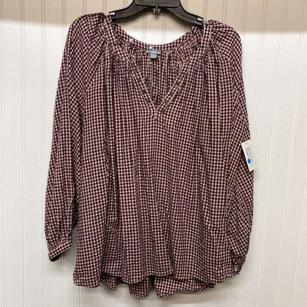 LONG SLEEVE V NECK BLOUSE