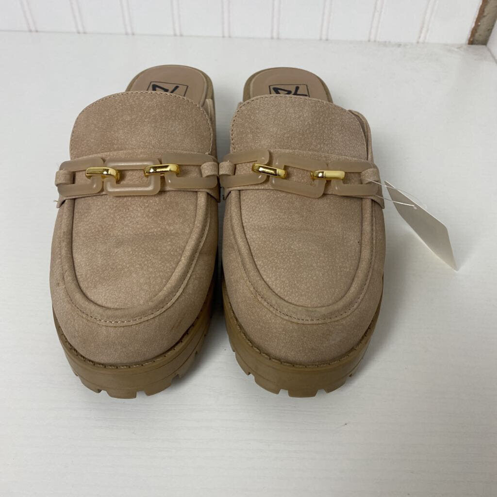 FAUX SUEDE MULES