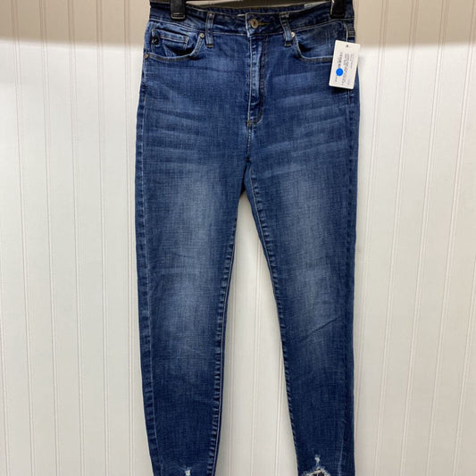 FRAYED HEM DENIM JEANS