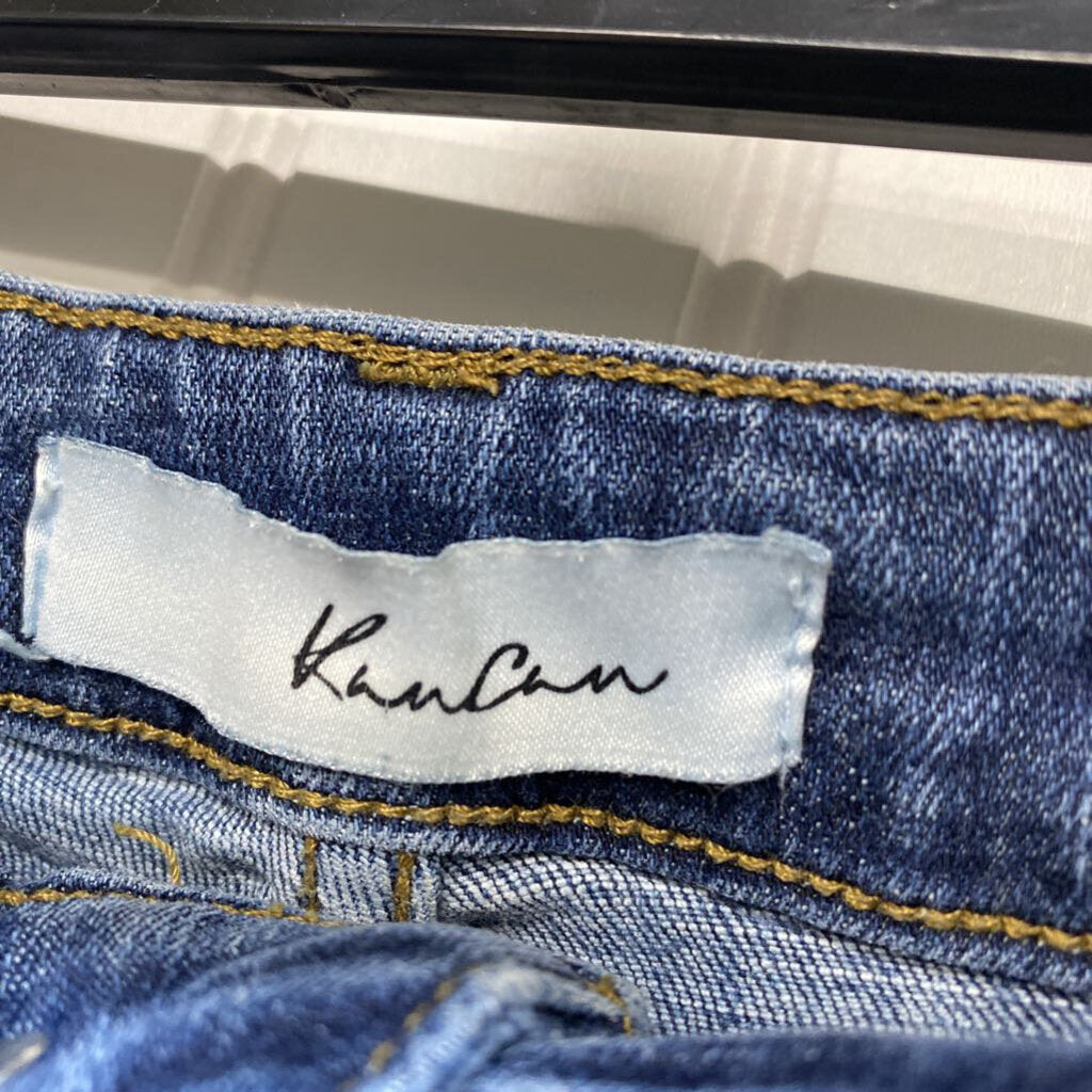 FRAYED HEM DENIM JEANS